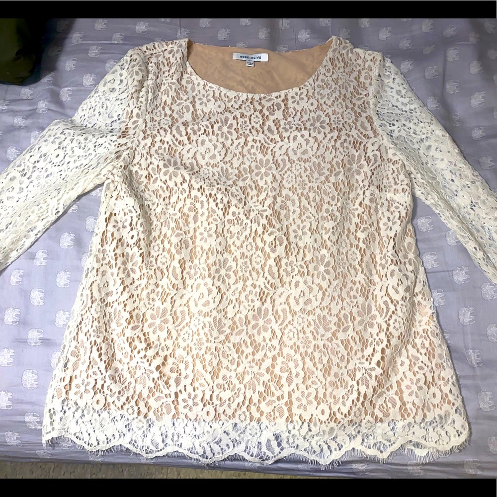 Rose+Olive beautiful long sleeve blouse?